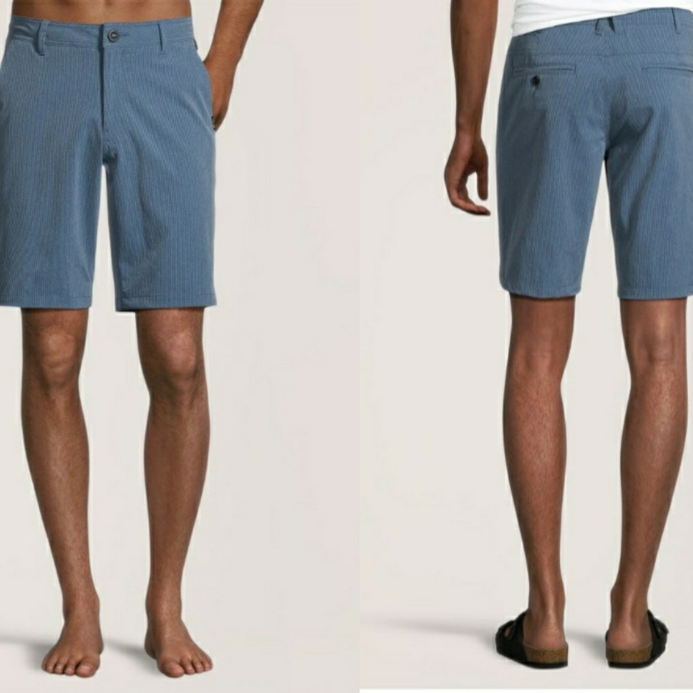 Sz 34 Striped Men's Hybrid Shorts